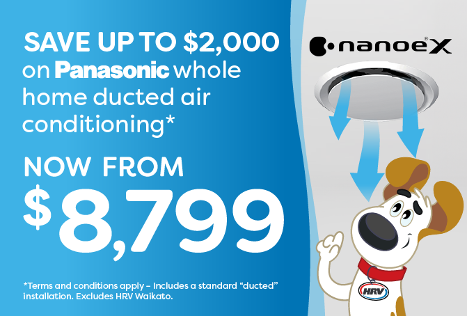 Save up to $2,000 on Panasonic whole home ducted air conditioning!