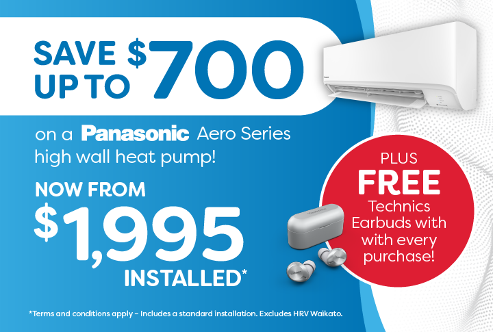 Save up to $700 on a Panasonic Aero Series Heat Pump!